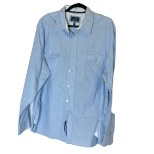 Tartan Blue Sky Blue Mens XL Dress Shirt‎